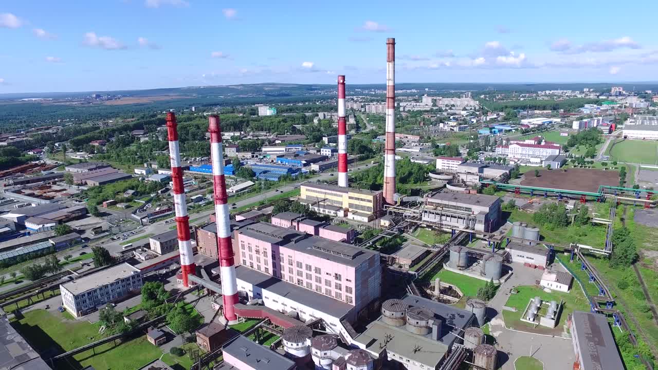 воздушный вид промышленного комплекса