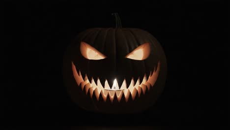 an eerie jack-o'-lantern with grinning expression illuminates the darkness, creating a spooky atmosphere perfect for halloween celebrations and frights