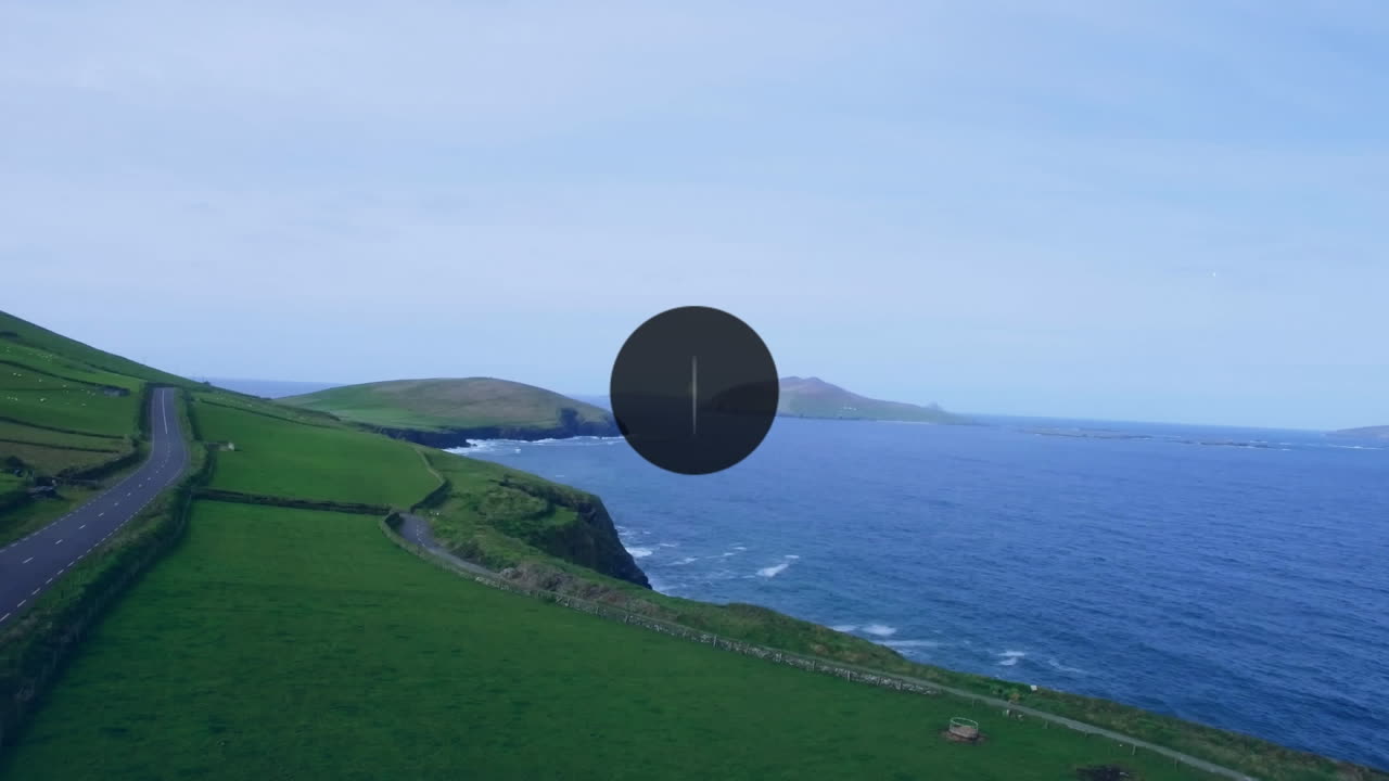 풍경에 대한 연결 네트워크의 애니메이션