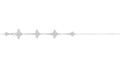 a simple thin line black and white audio visualization effect