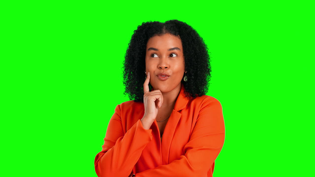 idea de la pantalla verde, el pensamiento