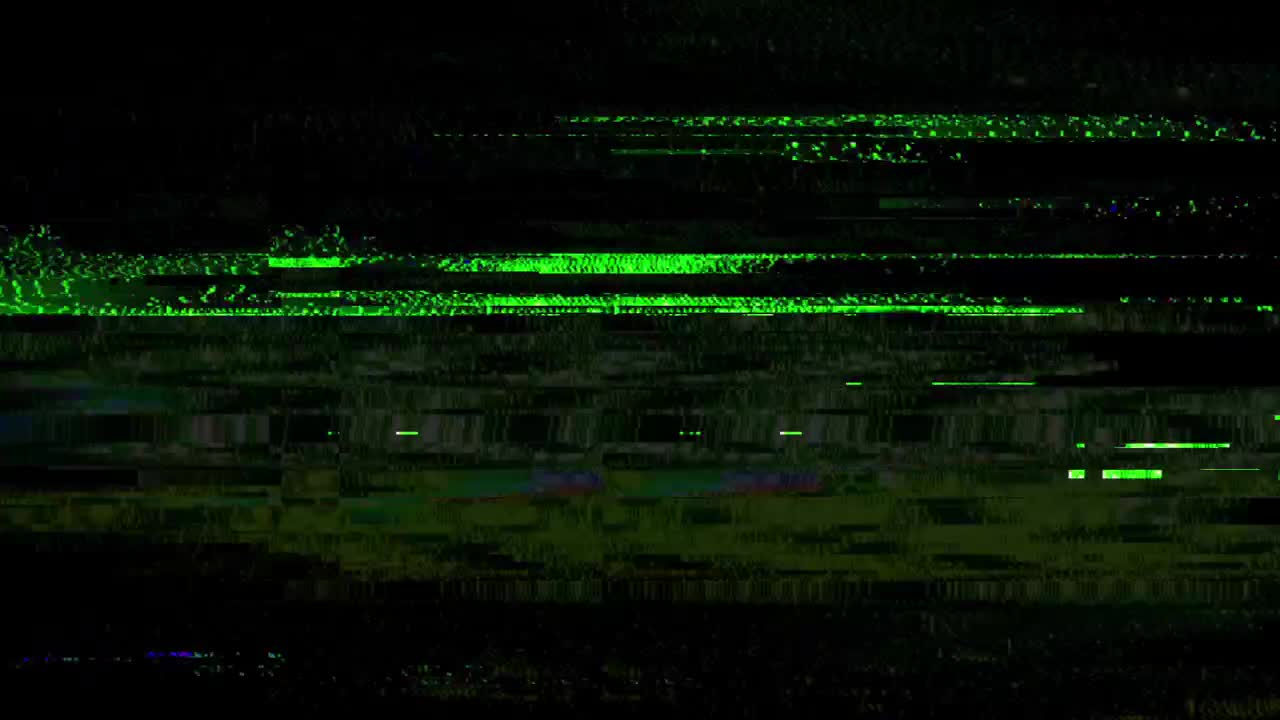 Abstract Green and Black Digital Glitch Background