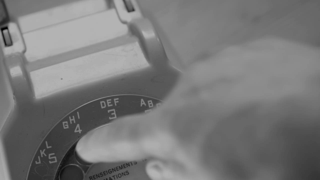 marcación telefónica retro vintage en blanco y negro