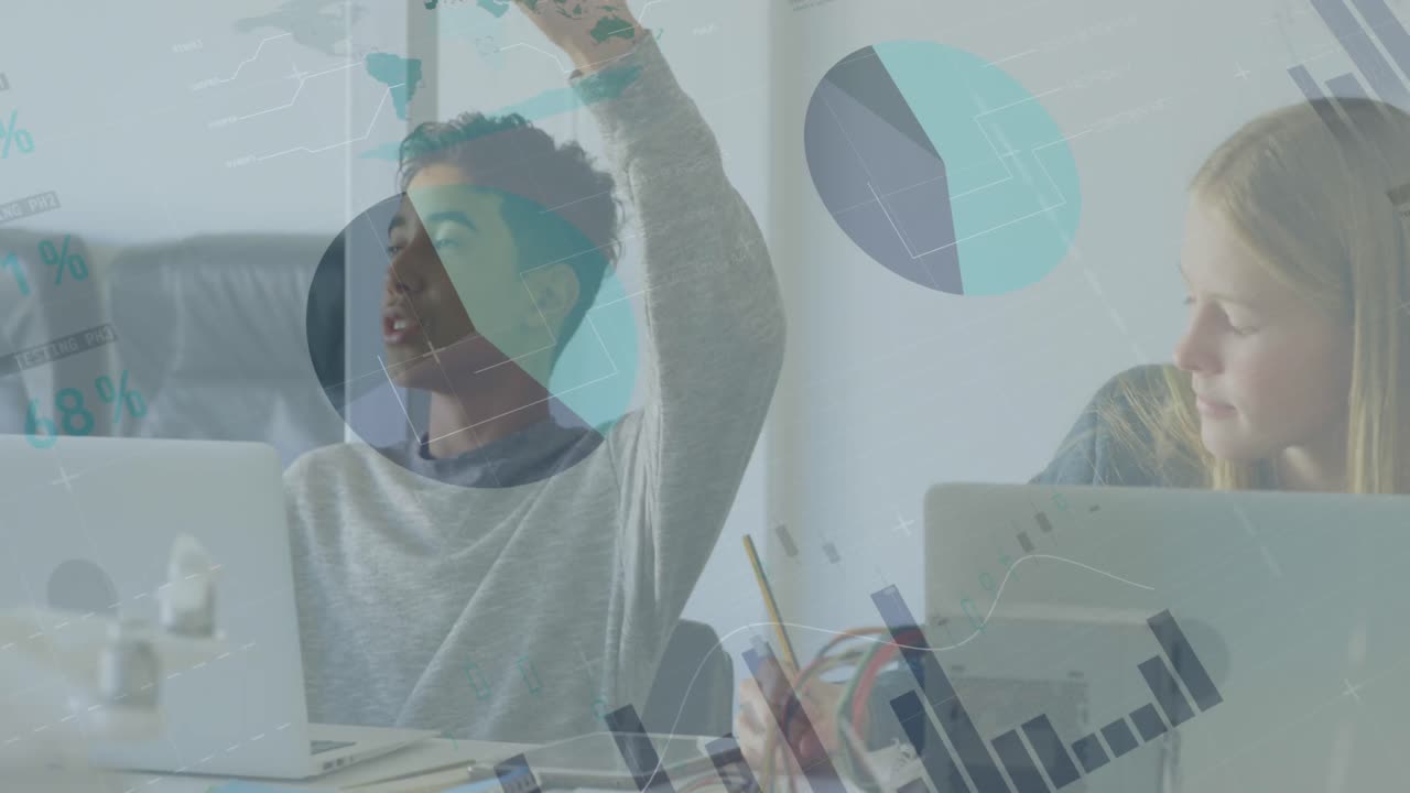 ecuaciones matemáticas sobre los estudiantes en el aula.