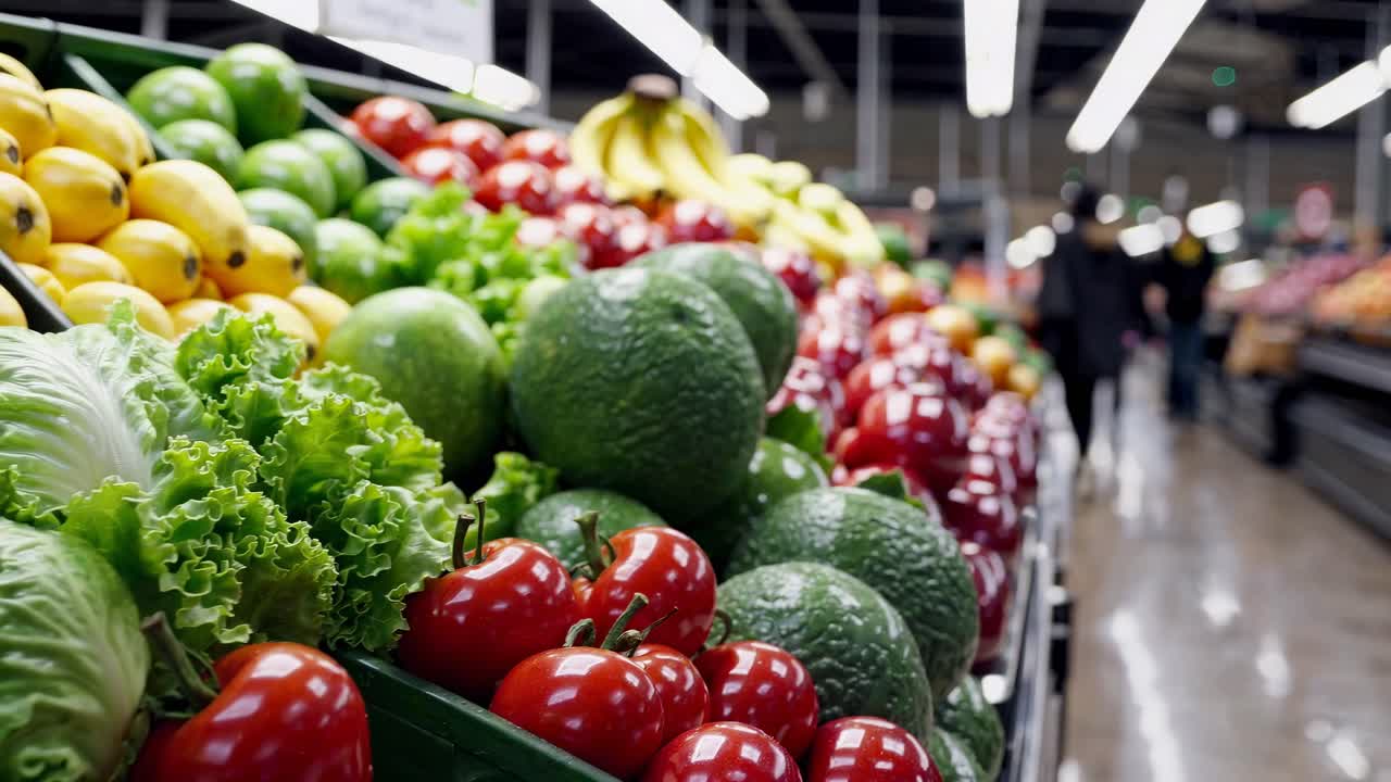 Produtos frescos no supermercado