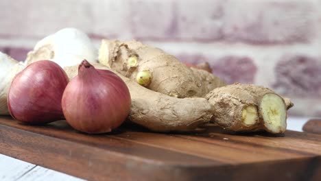 ginger, garlic, and onion