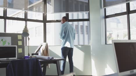 businessman looking away in modern office