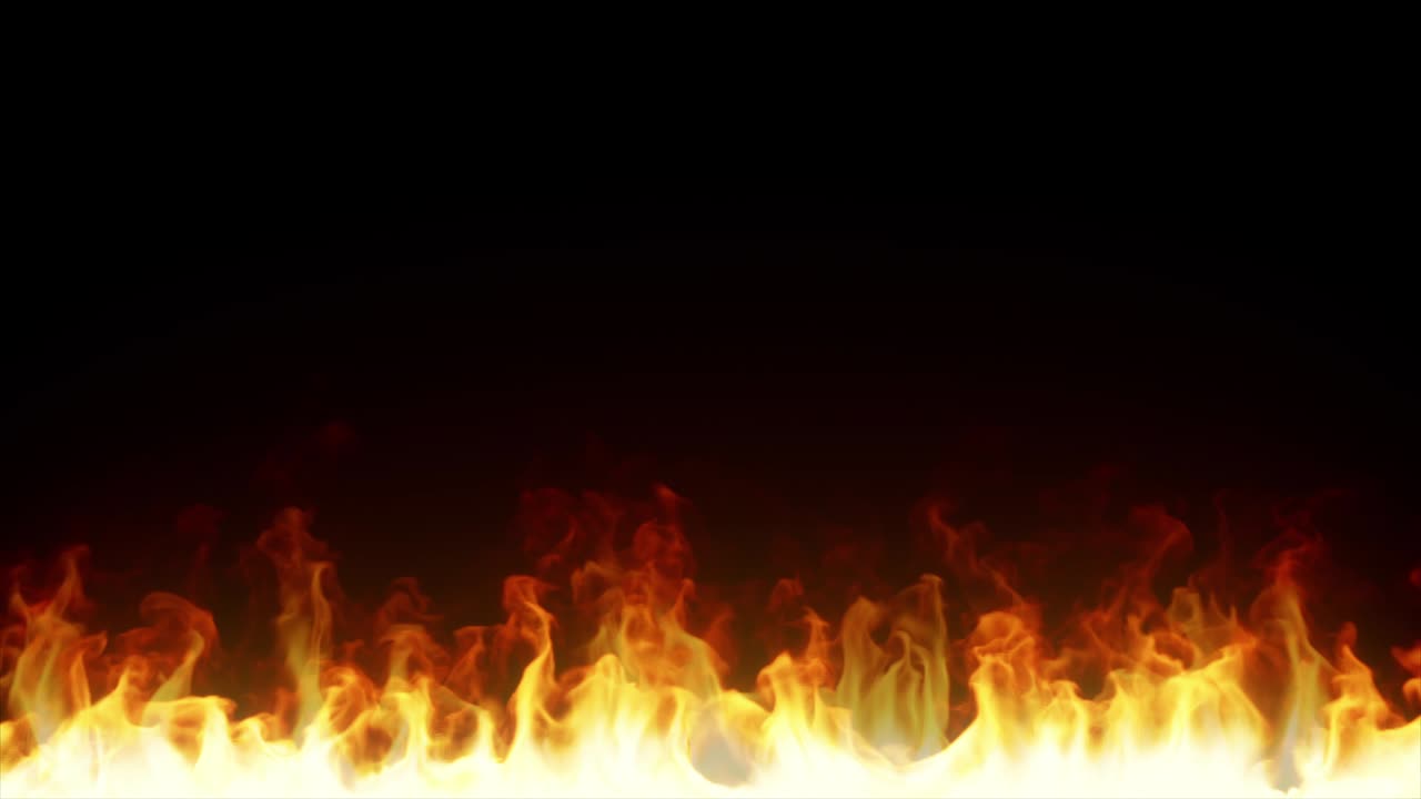 línea de fuego ardiente en cámara lenta