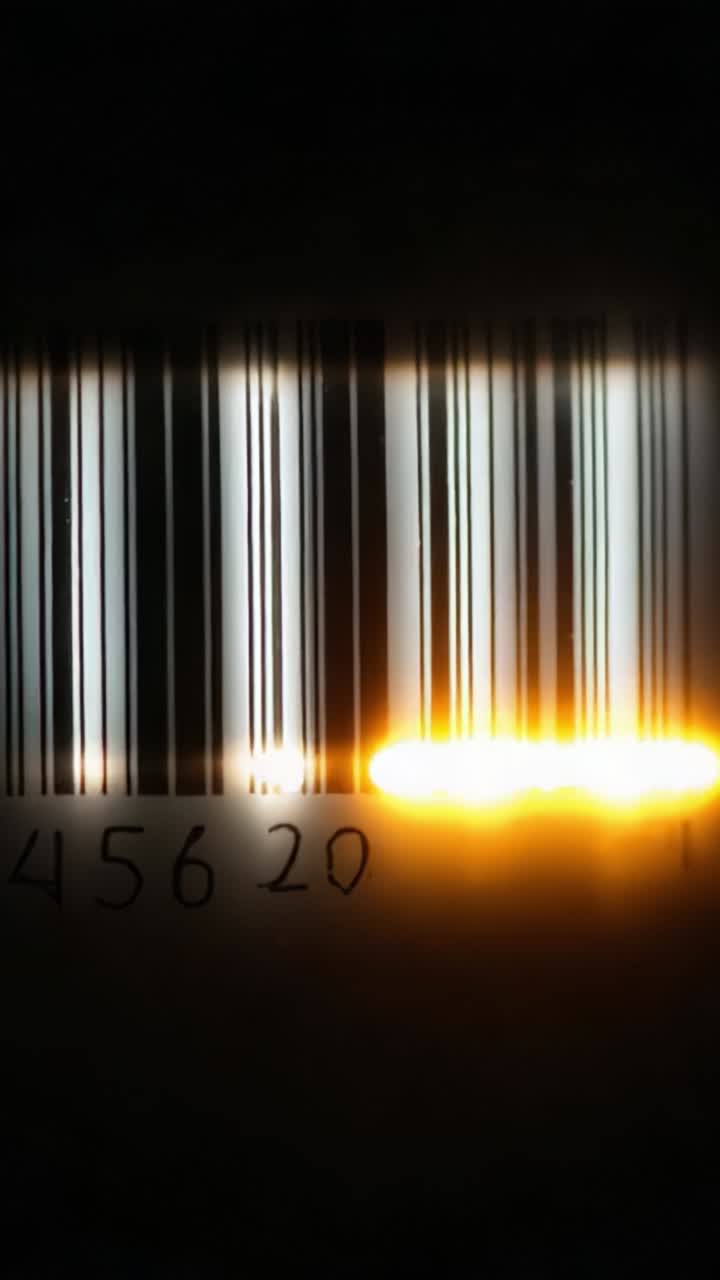 Illuminated Barcode Frames Show Dynamic Light Patterns and Unique Number Sequences in a Captivating Visual Display of Modern Scanning Technology