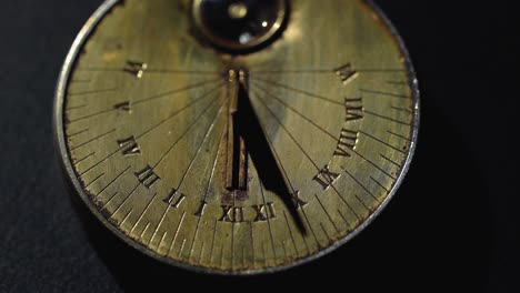 antique brass sundial with compass