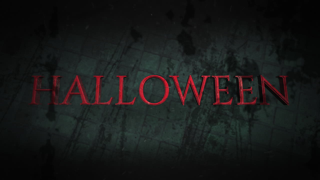 halloween en la pared oscura del grunge