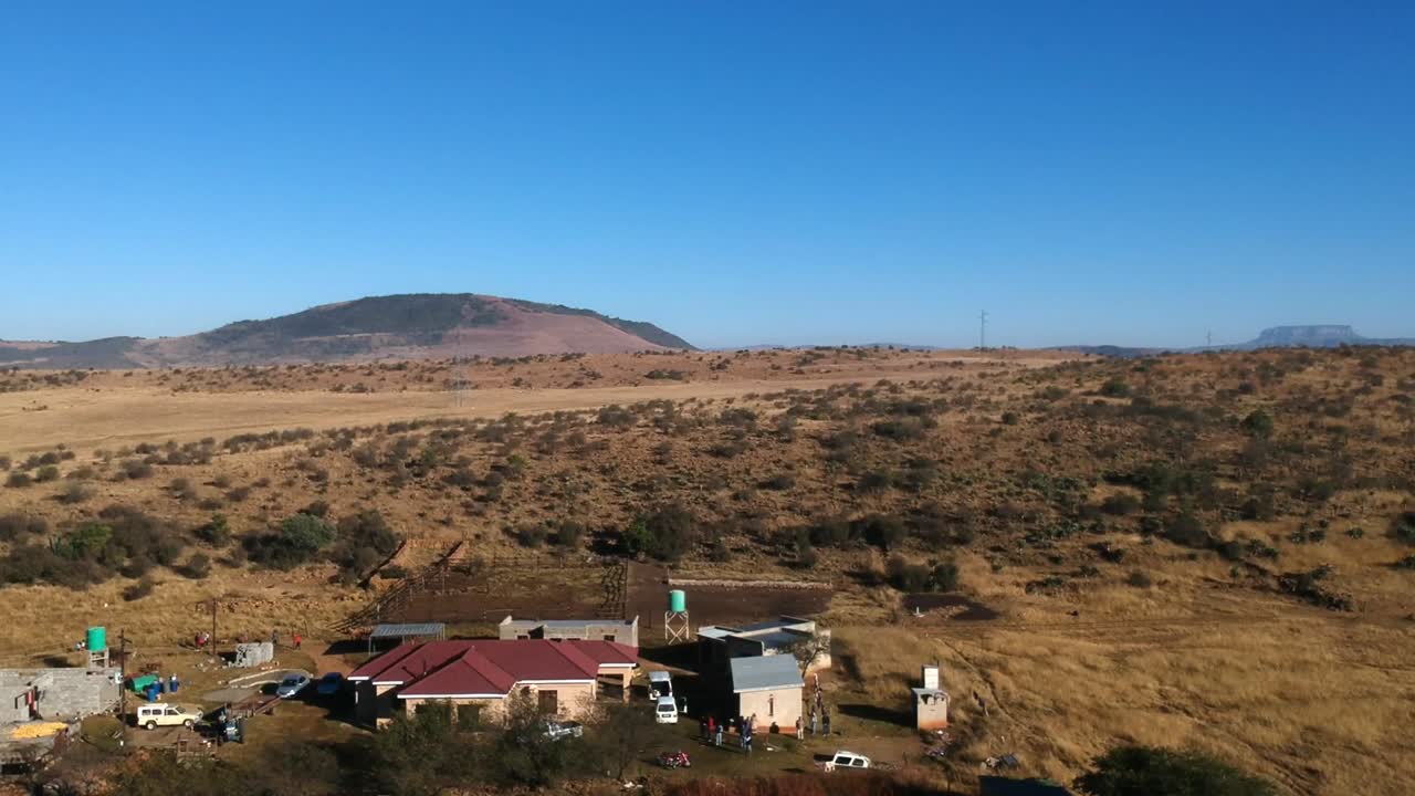 drone footage of KZN South Africa with mountain backdrops