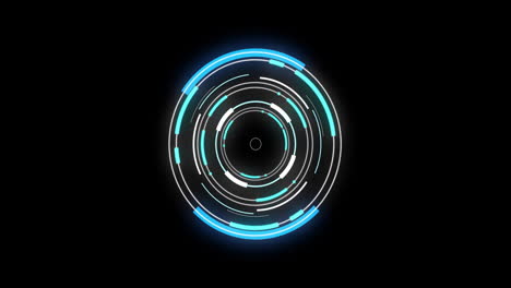 animation of scope scanning on black background