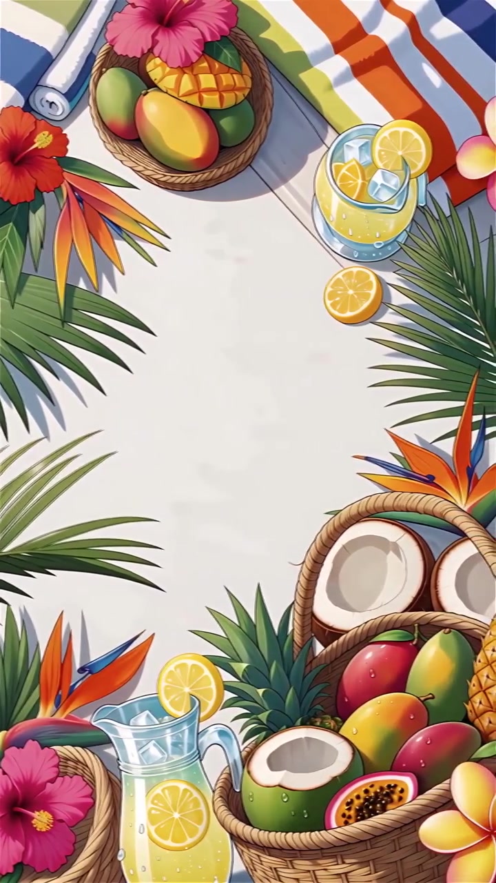 Animazione di Sfondo Estivo Tropicale 4K