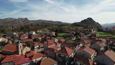 fly above of castro laboreiro in portugal 4k