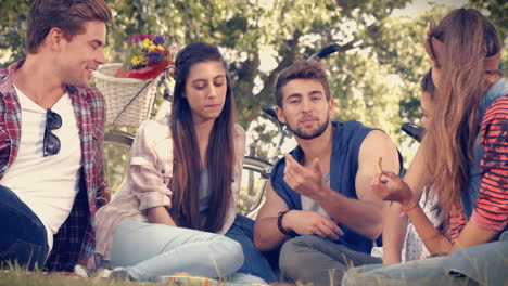 In-high-quality-format-happy-friends-in-the-park-having-picnic