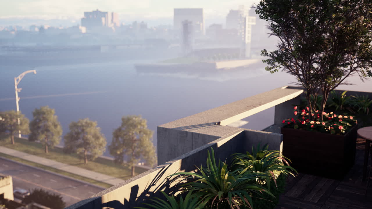 도시 의 아름다운 지붕 풍경