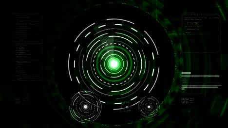 una pantalla verde futurista para el frente.