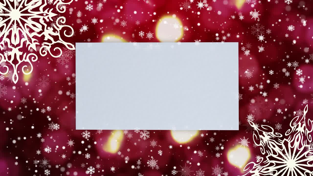 fondo loopable sin costuras con, copos de nieve. vista superior con letra y espacio de copia