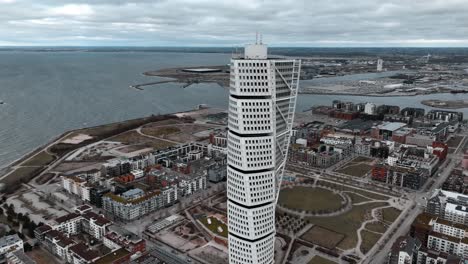 drone footage of malmo, sweden