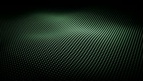 onda de superficie metálica verde brillante con campo de visión