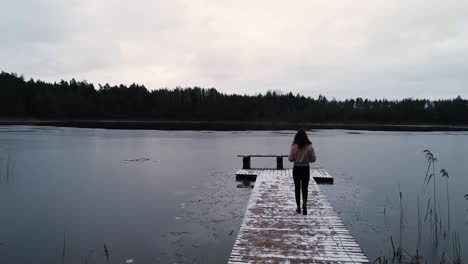 winter is a semi-freezing lake