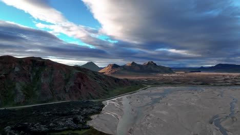 Beautiful-Sunset-Sky-With-Epic-Cloudscape-In-The-Highlands-Of-Iceland