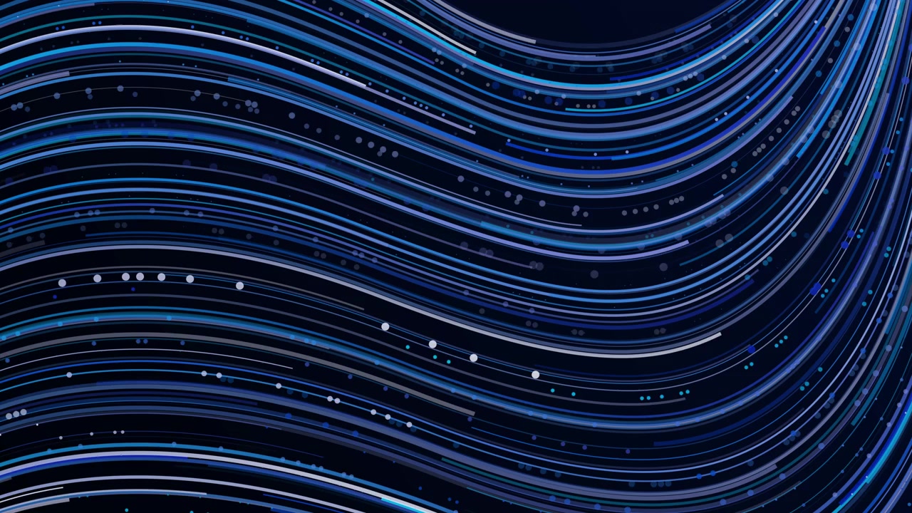 Abstract Motion Background with Flowing Blue Light Lines