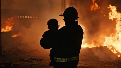 firefighter rescues baby from burning building