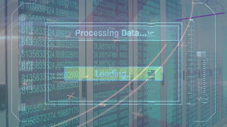 Animation of loading and changing numbers over servers