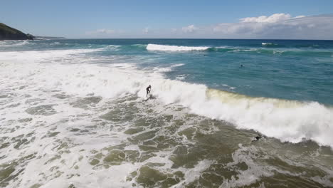 Cinematic-aerial-ocean-surfing-along-coast-of-South-Africa