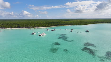 caribbean sea of saona island on east national park in the dominican republic