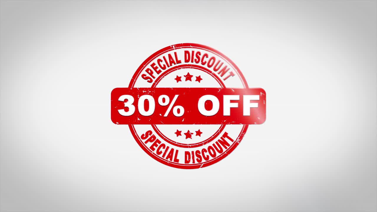 30% Off Special Discount Stamp