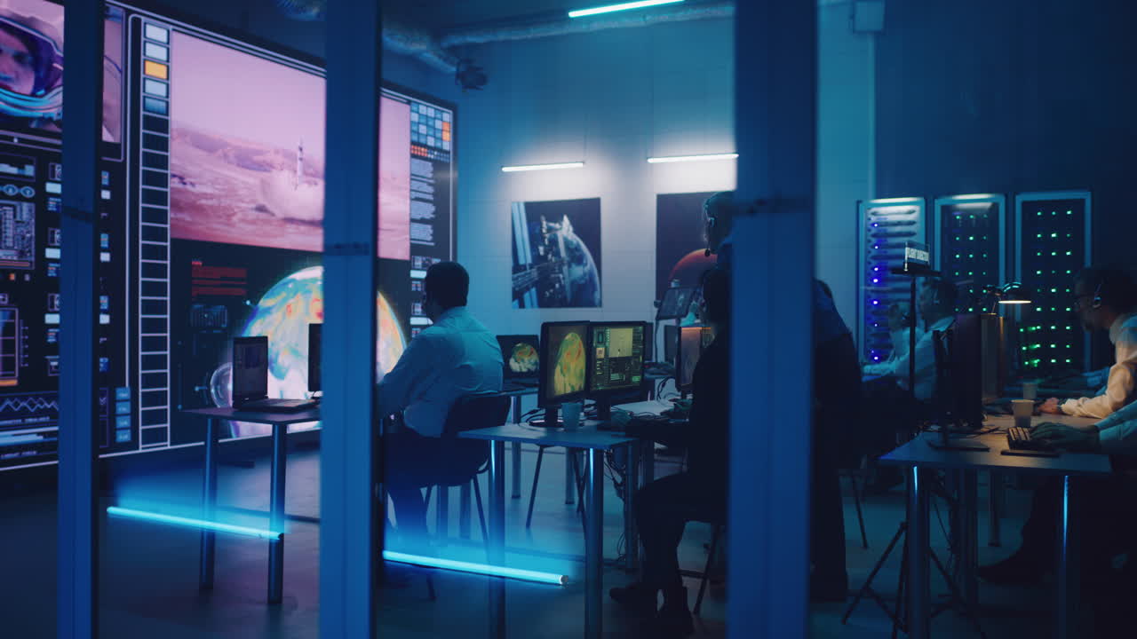 Space Mission Control Room