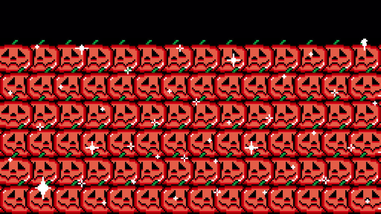 Pixel Halloween pumpkin Transitions. 1080p - 30 fps - Alpha Channel (5)