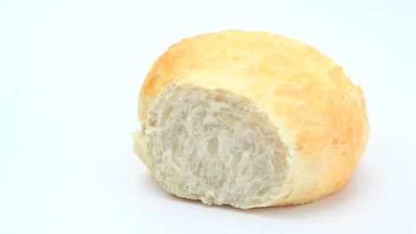 rollo de pan blanco giratorio