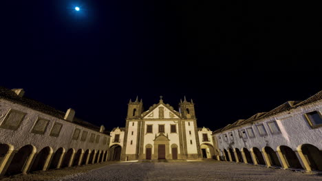 Lapso-De-Tiempo,-Eclipse-Lunar-Del-28-De-Septiembre-De-2015,-El-Santuario-De-Nuestra-Señora-De-Cabo-Espichel