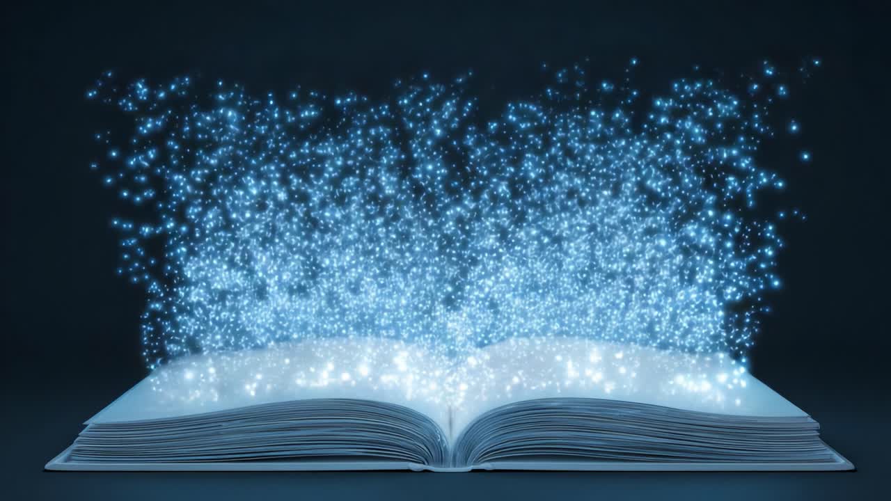 An Enchanted Book Opening with Magical Sparkles and Light, Illuminating a World of Imagination and Creativity - A Visual Journey into the Wonder of Stories and Adventures