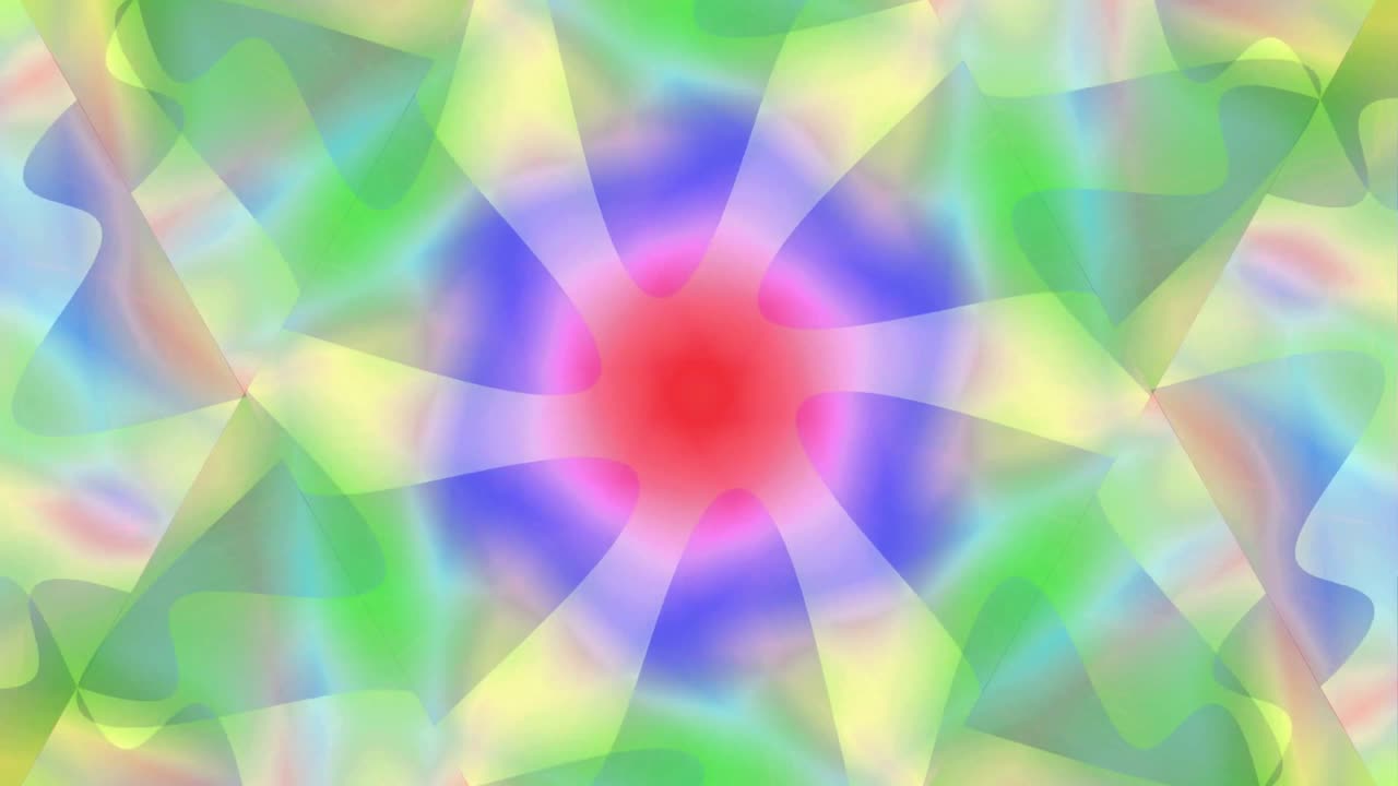 Vibrant Abstract Kaleidoscope Pattern with Shifting Pastel Colors