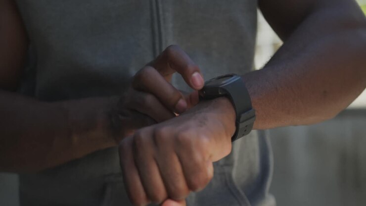 Man exercising in an urban setting