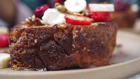 delicious french toast with berries and nuts