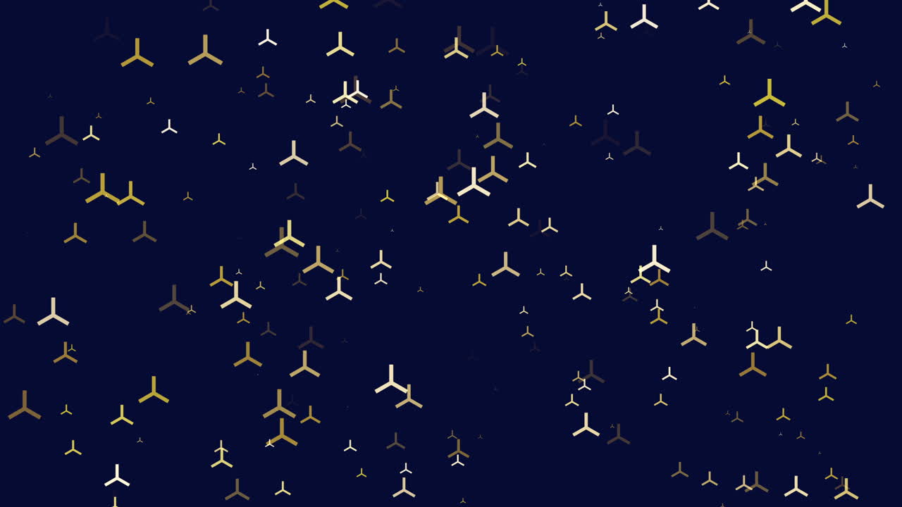 A mesmerizing pattern of colorful arrows on a blue backdrop, varying in size, direction, and thickness of lines, creating a dynamic and energetic feel with a sense of movement and direction