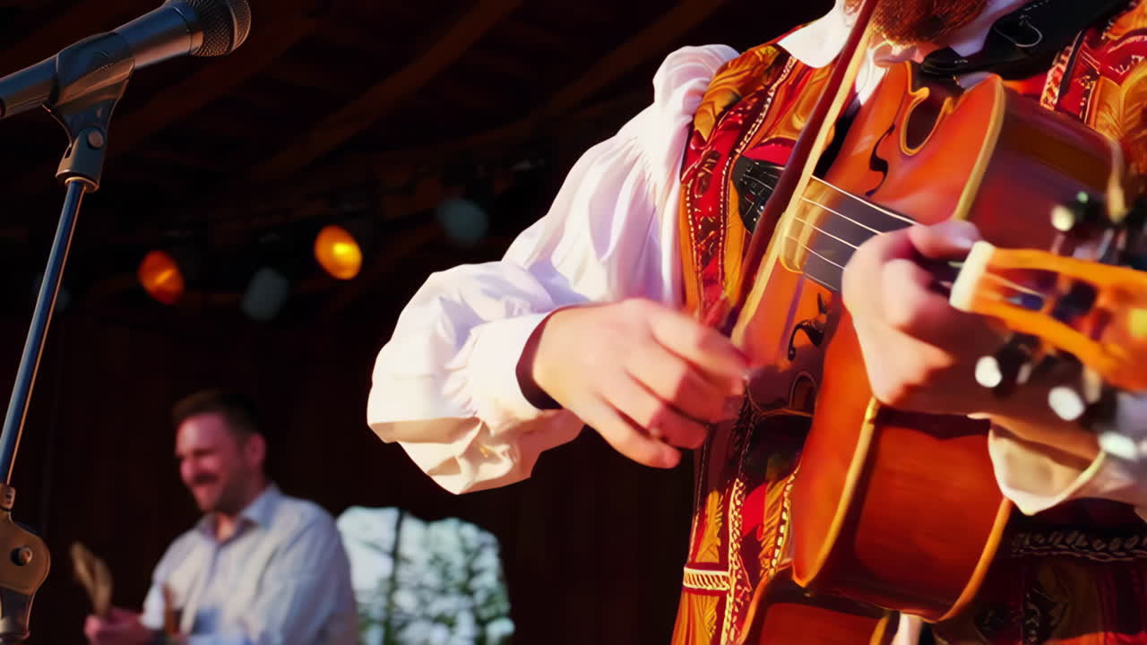 Folk Music Performance at an Outdoor Festival