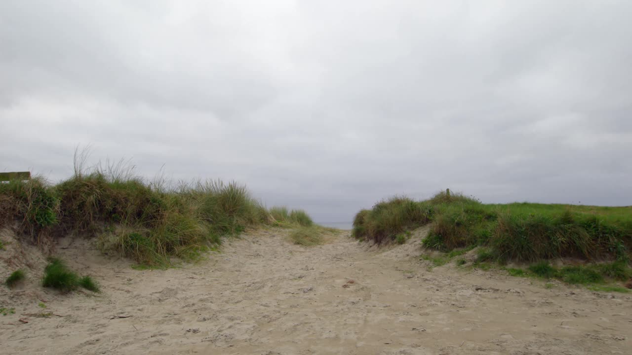 Tranquil isolated beach scene