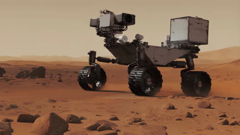 curiosity mars rover on the red planet