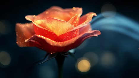 glowing rose in the dark