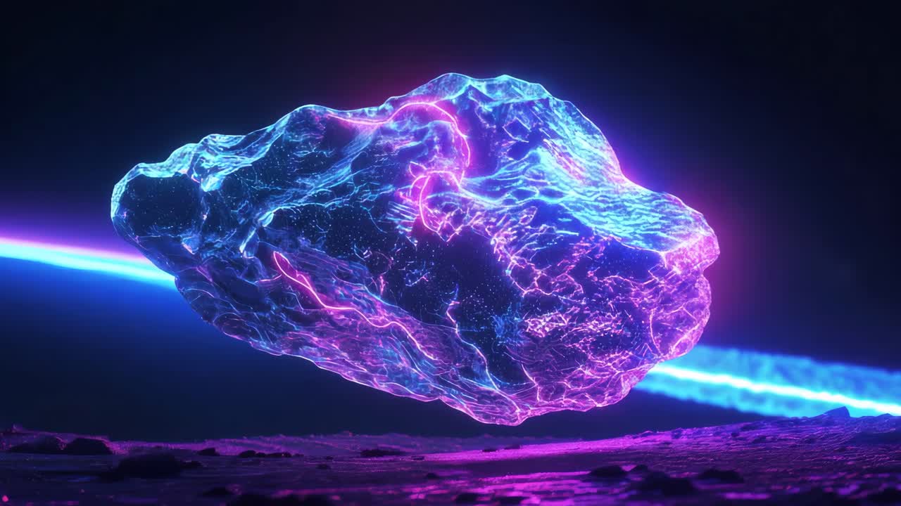 rocas espaciales abstractas brillantes