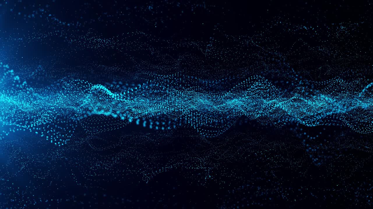 Abstract Blue Particle Wave