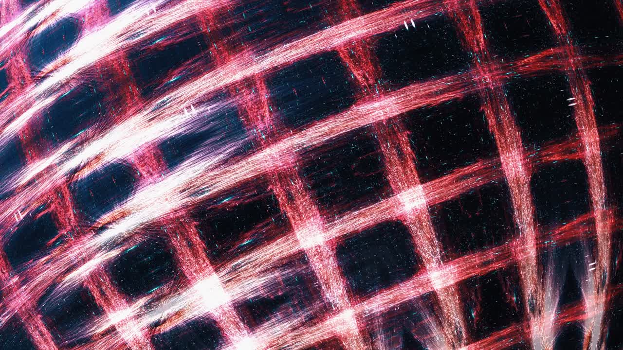 grunge abstracto, fondo creativo del ciberespacio con línea roja brillante, forma de cuadrícula cuadrada, movimiento de bucle, bucle sin costuras 4k 3d, tecnología retro futurista, matriz de estilo, cuadrícula de textura para bucle vj, intro.