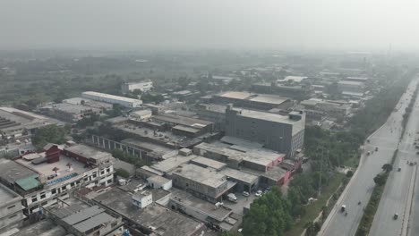 Drone-shot-of-quaid-e-azam-industrial-estate-kot-lakhpat-in-lahore